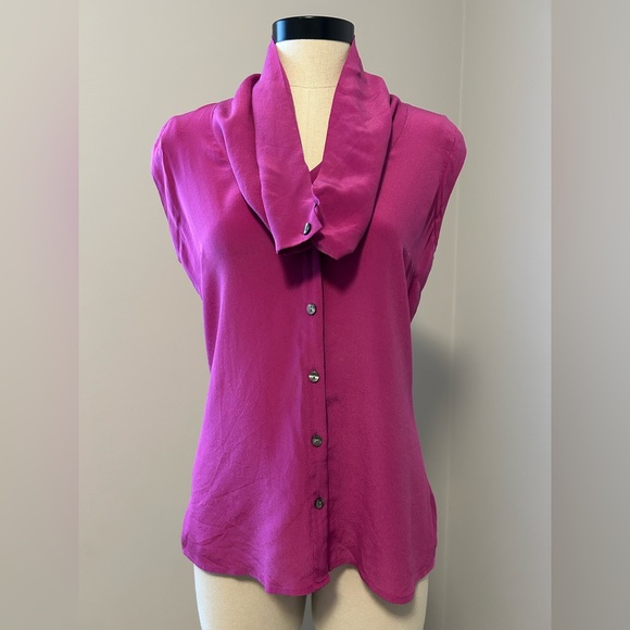 Anthropologie Tops - Anthropologie Fei Silk Buttondown Cowlneck - Sz US 4